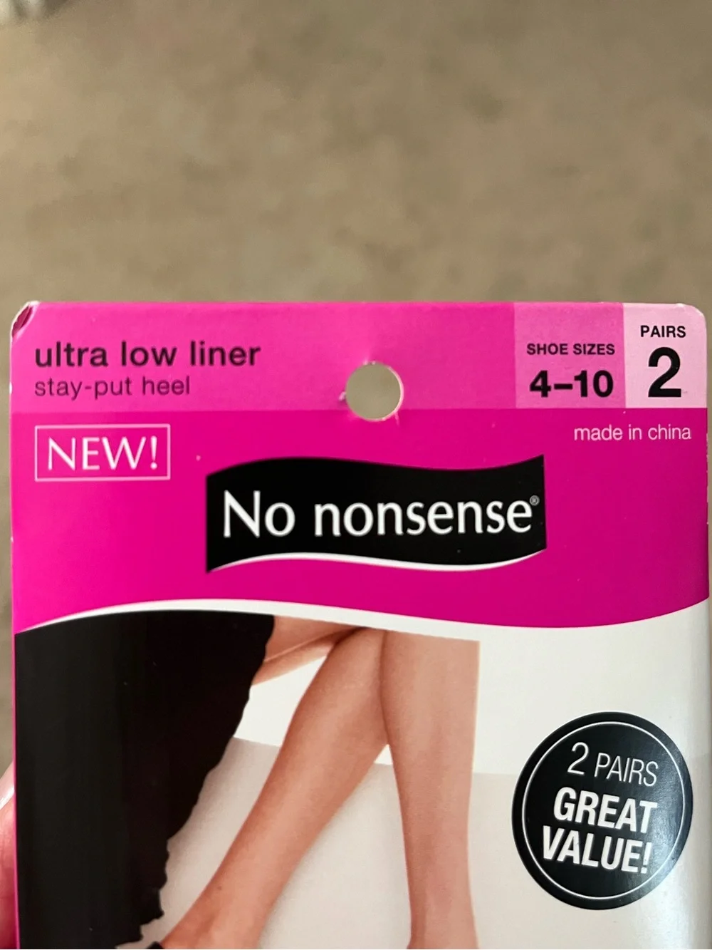 No Nonsense NWT Two Pair Ultra Low Peds